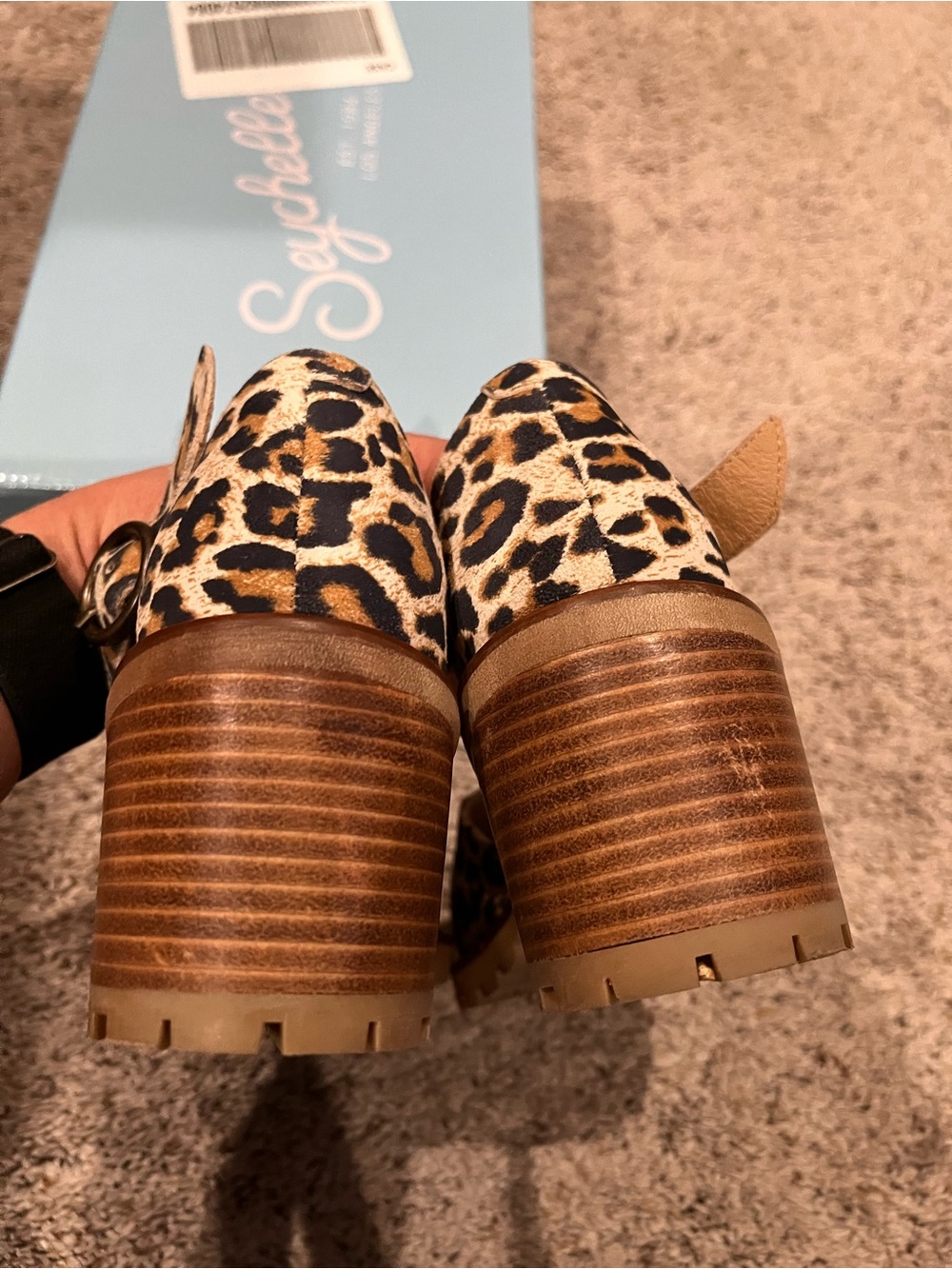 Seychelles lock and key leopard mary jane heels sz 6 - Picture 7 of 7